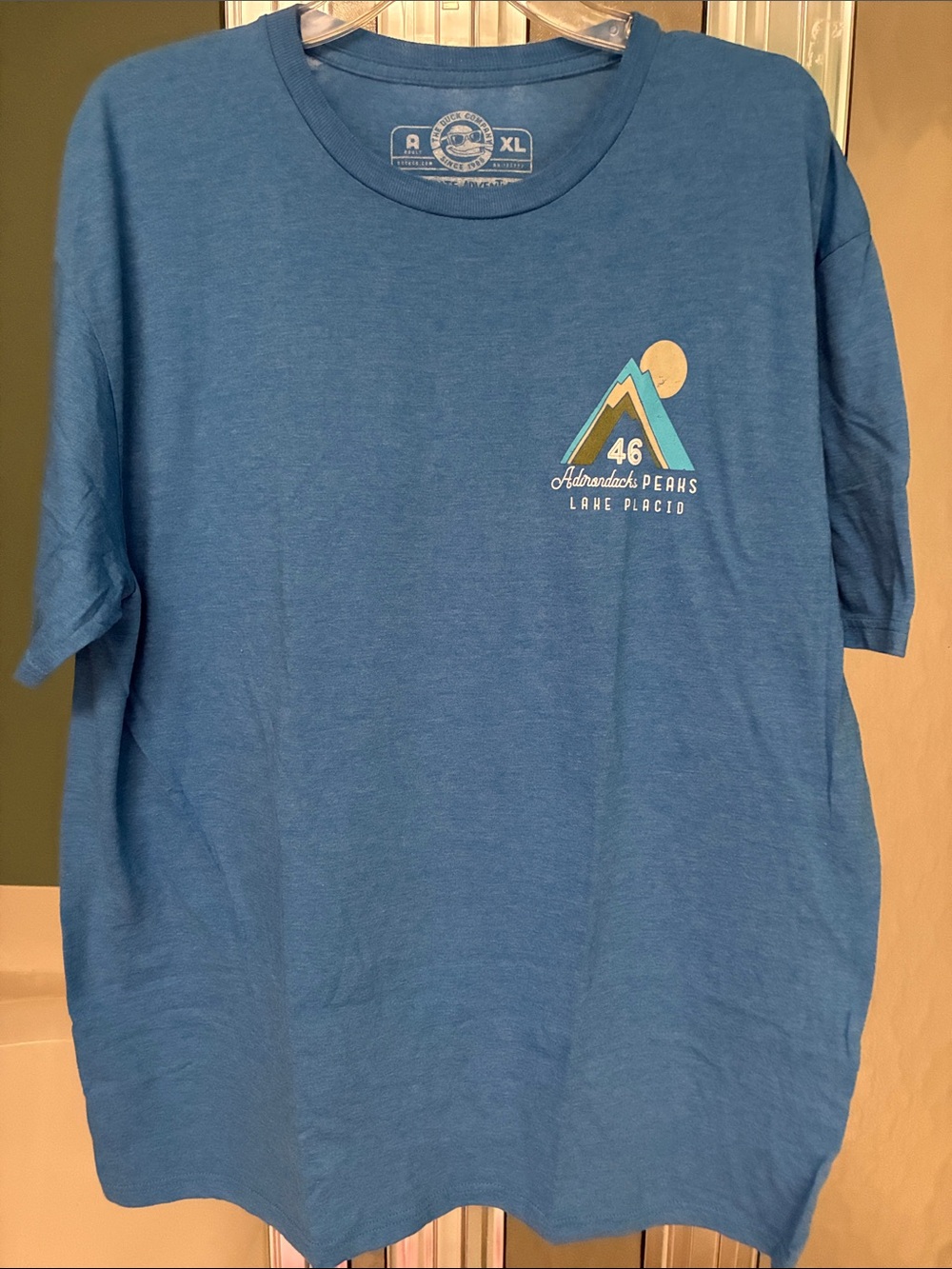 Adirondack Peaks 46 Lake Placid Blue Graphic Crew Neck Tee
